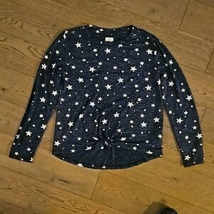 Gap Kids super soft navy with stars top size XXL